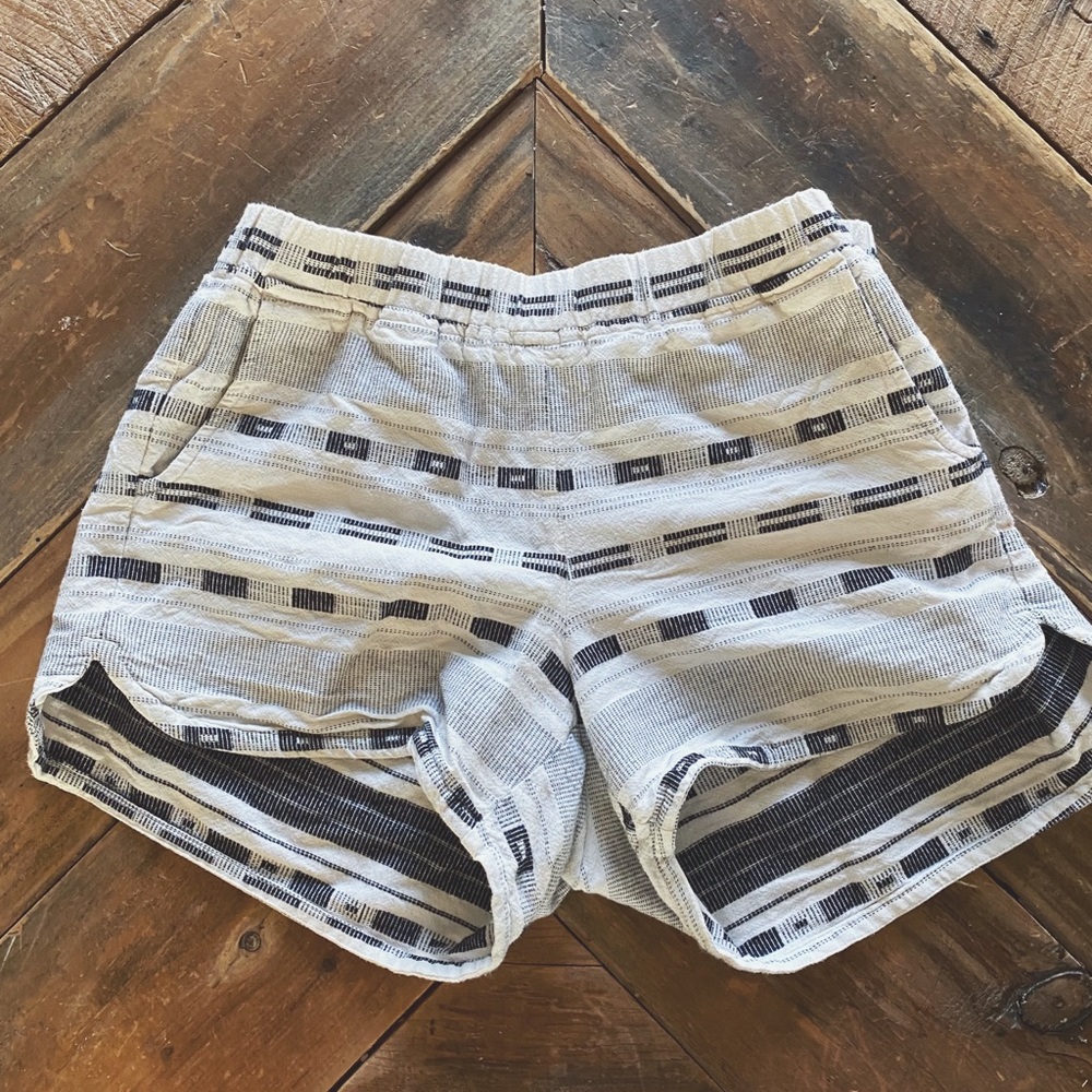 Madewell Black + White Boho Shorts